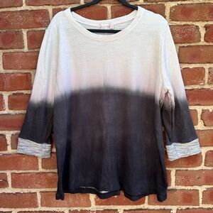 FRESH PRODUCE $74 Sunset French Terry Sweatshirt ombré women's XL NEW